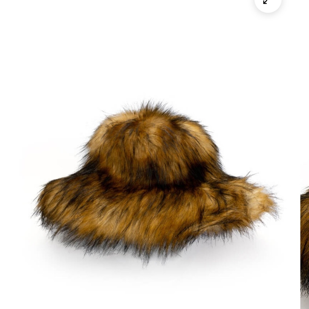 oversized fluffy faux fur hat